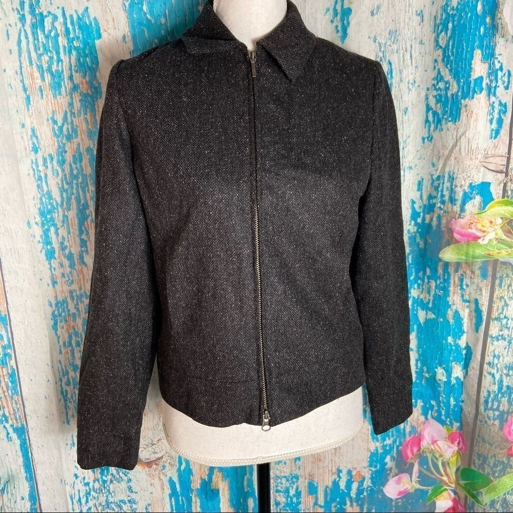 Eddie Bauer lightweight wool silk blend jacket